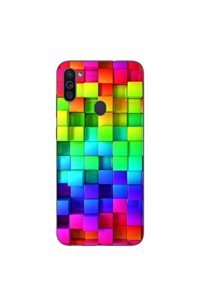 OEM Husa compatibila cu Samsung Galaxy A11 Silicon Gel Tpu Model Colorful Cubes