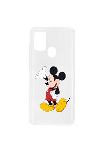 OEM Husa compatibila cu Samsung Galaxy A21s Silicon Transparenta Model Mickey...