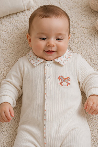 Babyhola 100% Cotton Baby Boy Jumpsuit Newborn Hospital Release Organic 15044