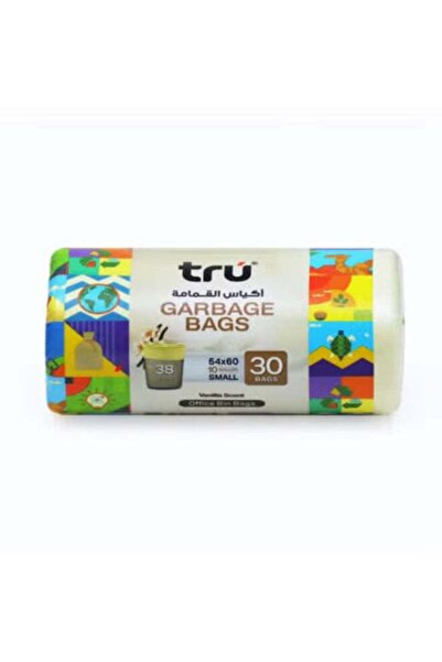 Tru أكياس قمامة، سعة 10 جالون، 54×60 سم، صغيرة (لسلالم المكاتب) - 30 كيسًا مت...