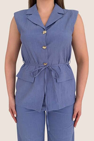 Moda Amore Stylish Modal Tencel Vest + Palazzo Pants Plus Size Set 42-48 7012
