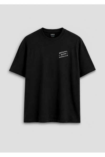 Darkia Natural Born Thriller Old School Printed Text Relaxed Fit Unisex Black...