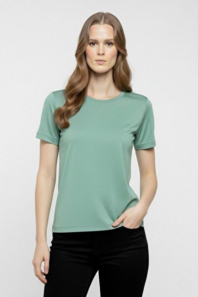 VELİZADE Women's Comfort Model Crew Neck Short Sleeve Stretchy Combed Cotton ...