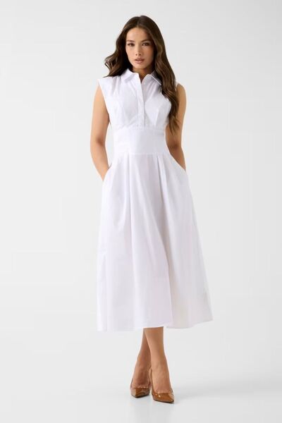 Guess Rochie albă de damă