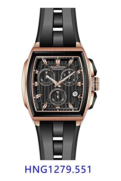 Quantum Hng1279.551 Quartz Silicone Black 47 mm Men's Wristwatch