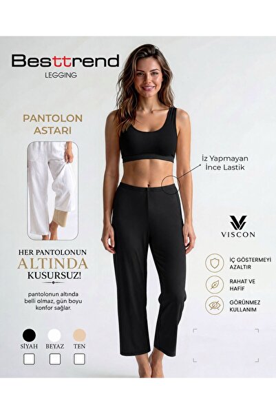 MAYLAYF M996 Viskon Pantolon Astarı - Tesettüre Uygun - İz Yapmayan Lastik - ...