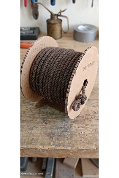 Egindra Anthracite Gray-Smoked Natural Jute Rope 4mm Cord 20 Meters Colored D...