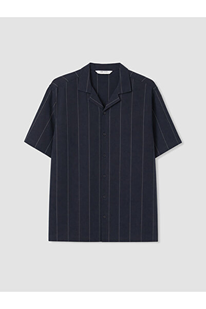 LC Waikiki Rmz Gi̇yi̇m Farkiyla Standard Fit Striped Men's Shirt