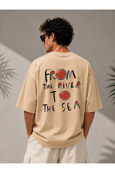 Nulivez Palestine Themed Oversize Unisex T-Shirt |   From the River to the Se...
