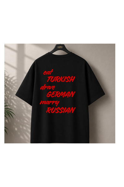 Arv T-shirt Design Oversize T-Shirt Espirili Turkish