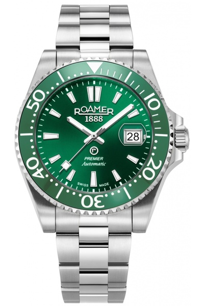 Roamer Ceas bărbătesc 986983 41 75 20 — verde, sportiv, potrivit pentru înot.
