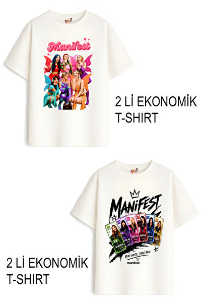 Belya Kids Wear Κοριτσίστικα μπλουζάκια 3 Manifest Design, Οικονομικό Πακέτο ...