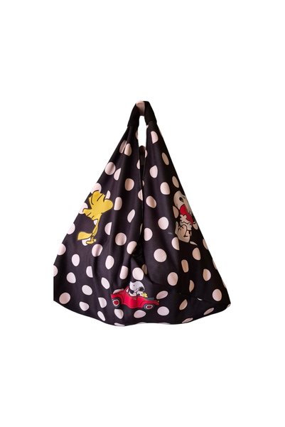handedizayn Hande Dizayn Valentine's Mother's Day Black and White Polka Dot Snoopy Origami Model Shoulder Bag