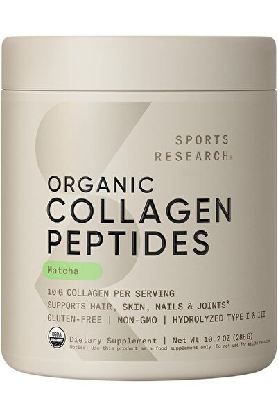 Sports Research Collagen Peptides - Hydrolyzed Type 1 & 3 Collagen Powder for...