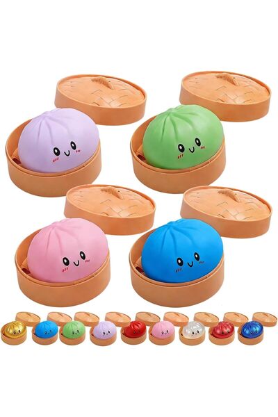 Generic Dumpling Squishy, 4PCS Glitter Dumpling Squishy Toys, Squishiest, Str...