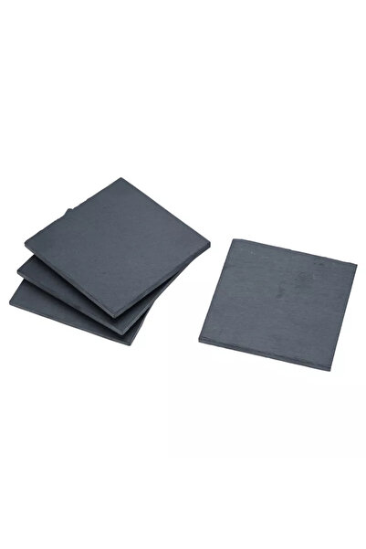 Estia Home Art Σετ Τετράγωνα Σουβέρ από Σχιστόλιθο 4τμχ 10Χ10 Εστία