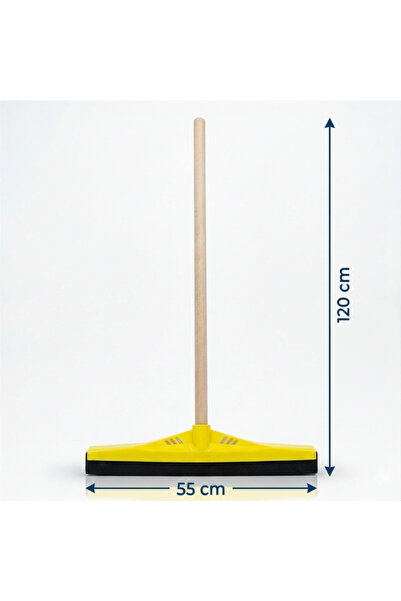 Mulpex Rubber Floor Squeegee 55 cm + 120 cm Industrial Cleaning Set with Wood...