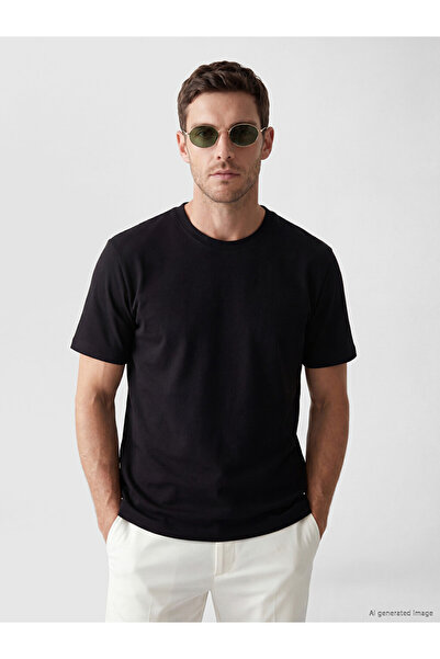 LC Waikiki Rmz Gi̇yi̇m Farkiyla Zero Roba Collar Men's T-Shirt