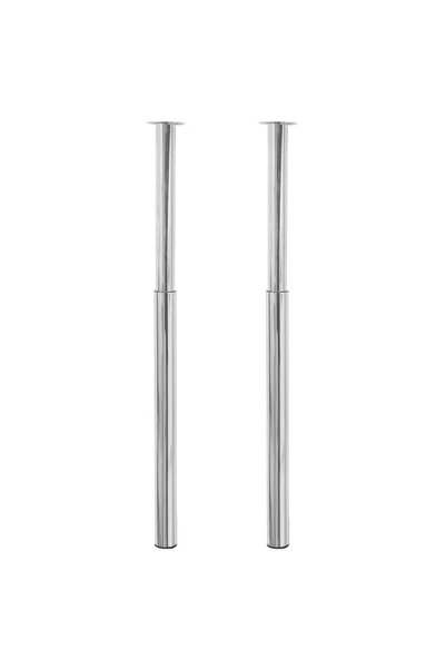 vidaxl Picioare de masă telescopice cromate, 2 buc., 710 mm-1100 mm