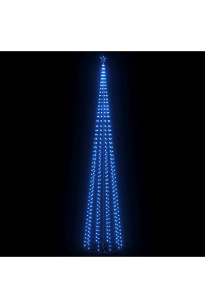 vidaxl Decorațiune conică pentru bradul de Crăciun 752 LED-uri albastre 160 x...