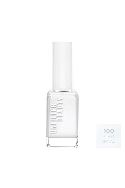 Unfilter Beauty Oje Simli Beyaz 100 — Uzun Süre Kalıcı, Hızlı Kuruyan, Parlak...