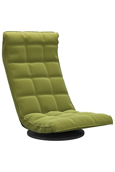 vidaxl Scaun de podea pivotant, verde deschis, catifea