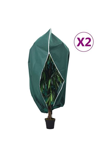 vidaxl Huse din fleece pentru plante cu fermoar, 2 bucăți, 70 g/m², 2,36 x 2 m