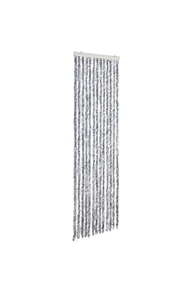 vidaxl Perdea anti-insecte, alb și gri, 56 x 185 cm, Șenilă