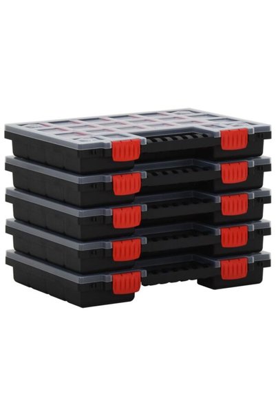 vidaxl Cutii de organizare, 5 bucăți, 34,5 x 25 x 5 cm, Polipropilenă