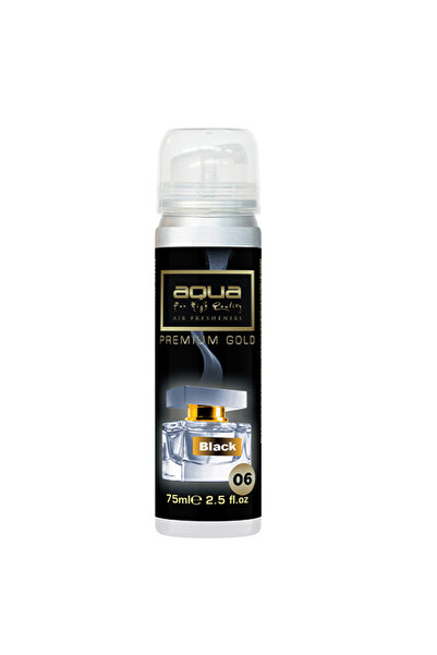 Aqua Αρωματικό Αυτοκινήτου Μαύρο Premium Χρυσό 75 ml