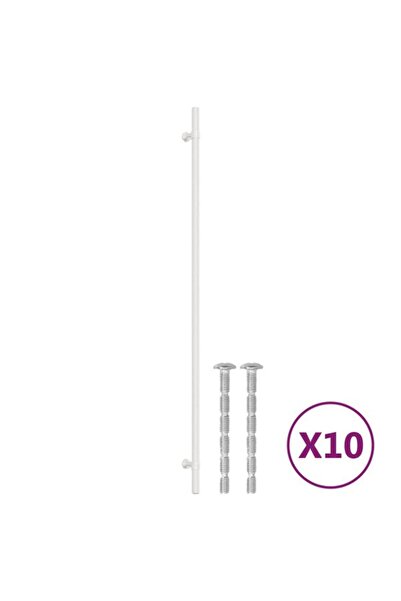vidaxl Mânere de dulap, 10 bucăți, argintii, 480 mm, oțel inoxidabil