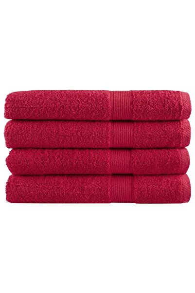 vidaxl Prosoape Premium SOLUND 4 buc. roșu 100 x 200 cm 600 g/m²