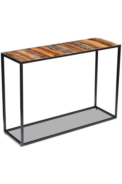 vidaxl Masă consolă, 110x35x76 cm, lemn masiv reciclat