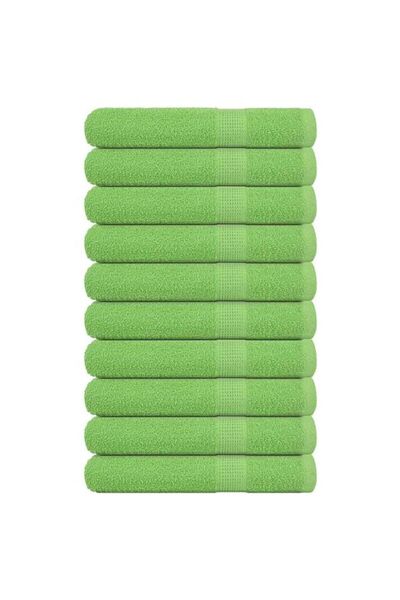 vidaxl Prosoape FROGN 10 buc., verde măr, 100 x 200 cm, 360 g/m²
