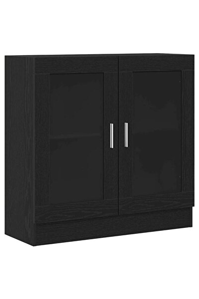 vidaxl Dulap pentru cărți Stejar Negru 82,5 x 30,5 x 80 cm