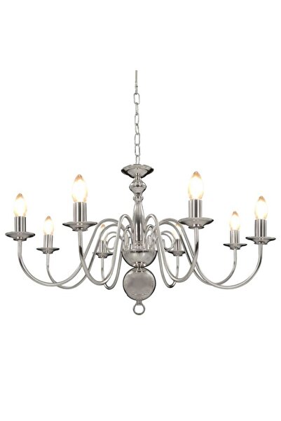 vidaxl Candelabru, argintiu, 8 sau 14 becuri