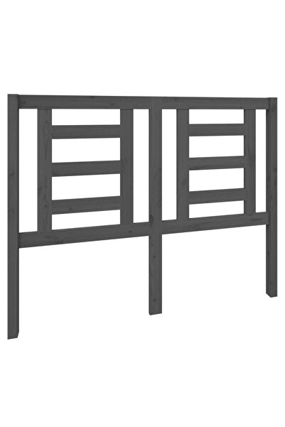 vidaxl Tăblie de pat, gri, 126x4x100 cm, lemn masiv de pin