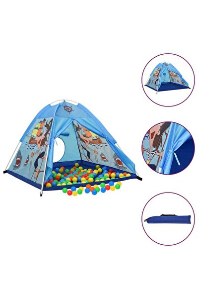 vidaxl Cort de joacă pentru copii cu 250 de mingi, albastru, 120 x 120 x 90 cm