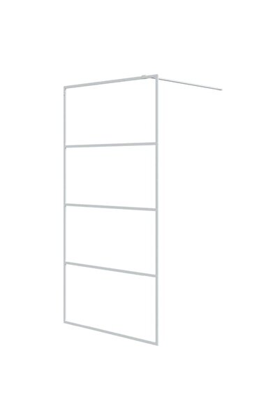 vidaxl Paravan de duș walk-in, alb, 100 x 195 cm, sticlă ESG transparentă