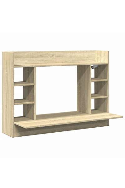 vidaxl Birou montat pe perete stejar sonoma 105x48x75cm lemn prelucrat