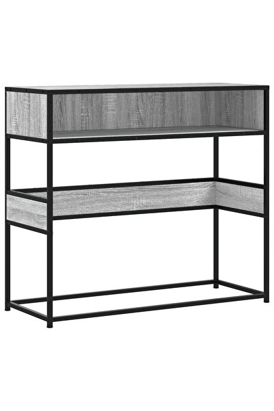 vidaxl Măsuță consolă, gri sonoma, 90x35x80 cm, lemn prelucrat