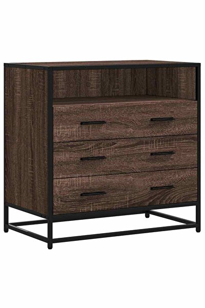 vidaxl Dulap cu sertar, stejar maro, 70x41x70 cm, lemn prelucrat