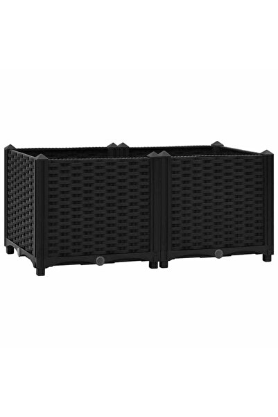 vidaxl Strat de grădină înălțat 80 x 40 x 38 cm, polipropilenă