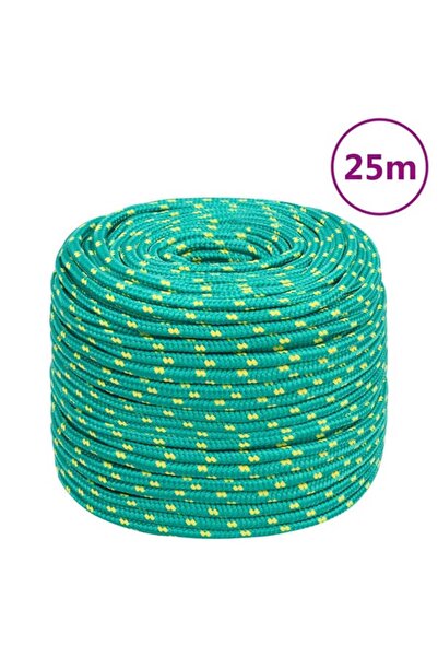 vidaxl Frânghie de barcă, verde, 6 mm, 25 m, polipropilenă