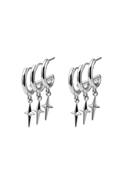 Bo Takı ve Aksesuar Triple Single Needle Earring Set
