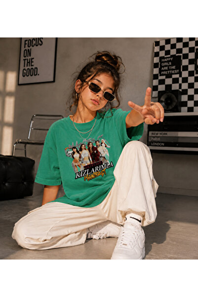 MASİON VESSAİRE Manifest Baskılı Çocuk Yazlık T-shirt Pamuklu