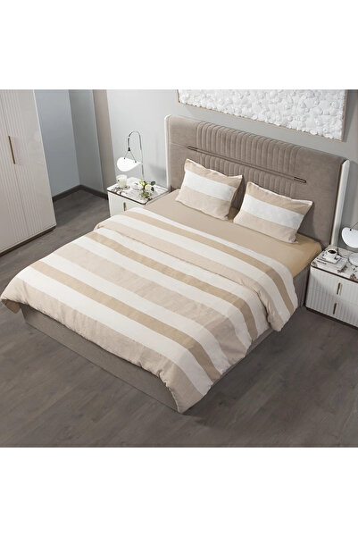 Midas Furniture COTTON BEDDING SET OF 4 PCS KING SIZE (193*203 CM) BEIGE