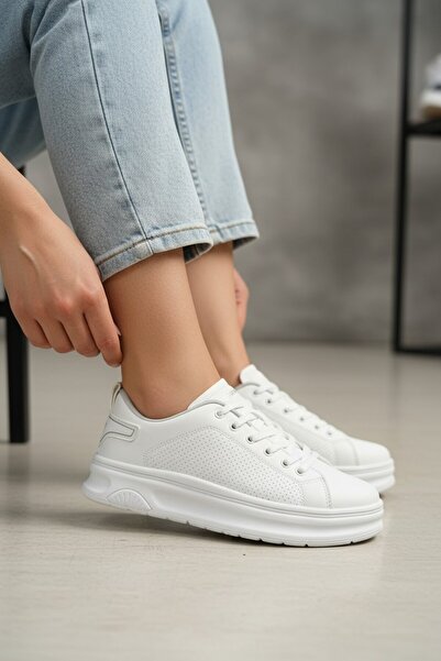 enoch Women's Side Perforated Contrast Heel Insert Orthopedic Thick Platform ...