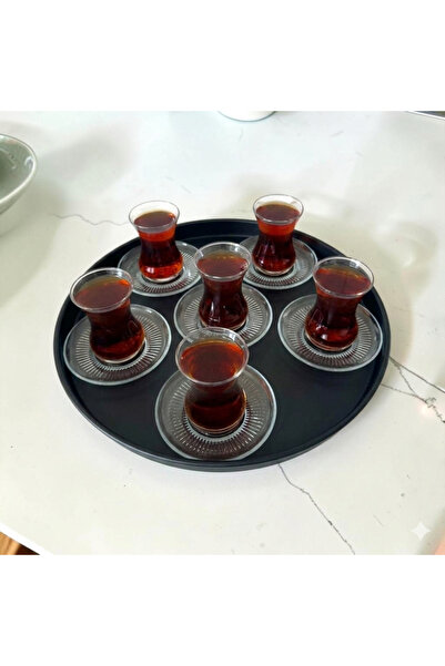 bereka صينية شاي معدنية صينية قهوة عرض الإفطار صينية متوسطة الحجم مقاس 37 سم