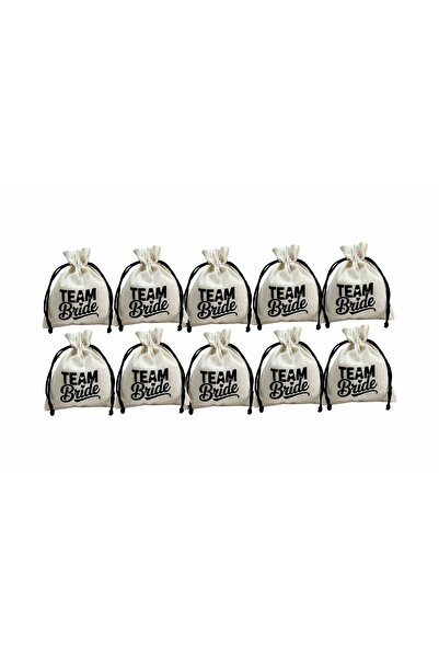 Team Bride Baskılı siyah İp 10x13 Ebat 10'lu Paket